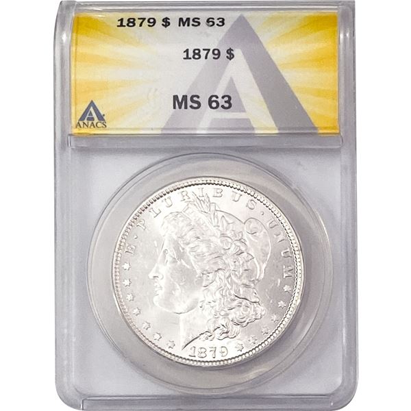 1879 Morgan Silver Dollar ANACS MS63