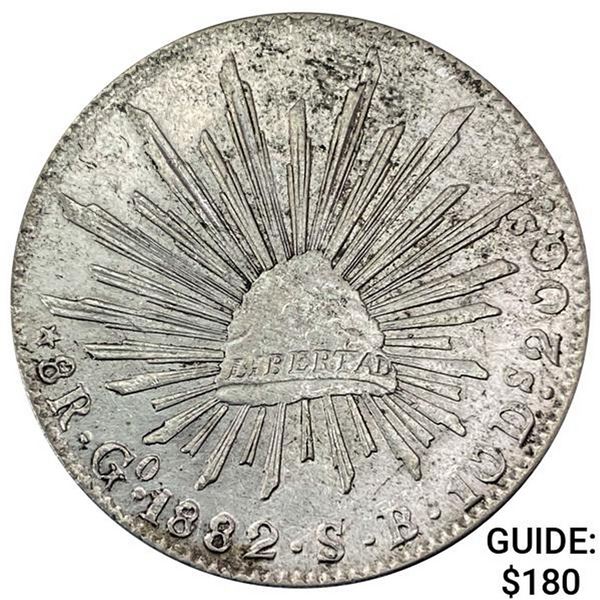 1882Go SB Mexico Silver 8 Reales UNCIRCULATED