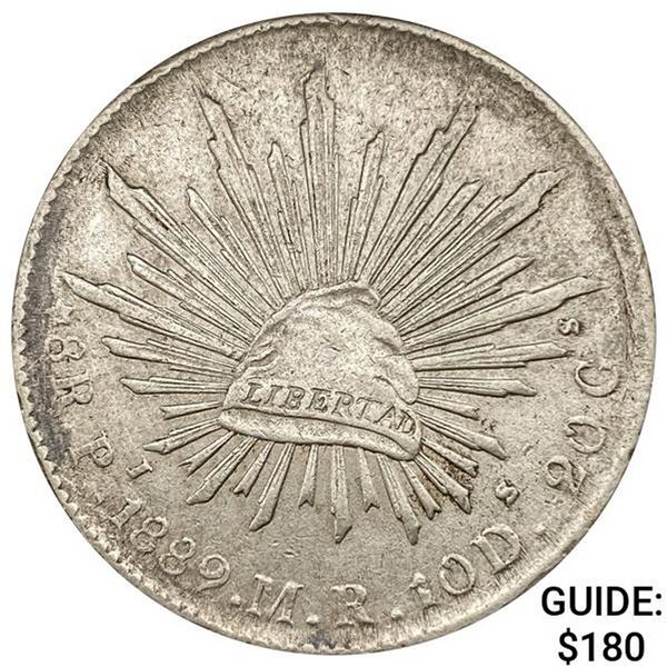 1889Pi MR Mexico Silver 8 Reales CLOSELY UNCIRCULATED