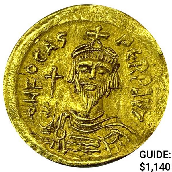 Byzantine Phocas 602-610 AD .15oz Gold Solidus CHOICE AU