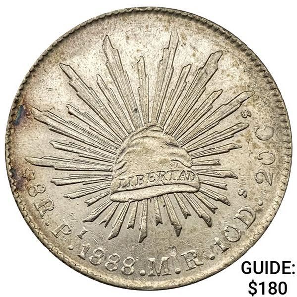 1888Pi MR Mexico Silver 8 Reales UNCIRCULATED