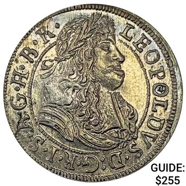 1686 Austria Leopold I Groschen Hall UNCIRCULATED
