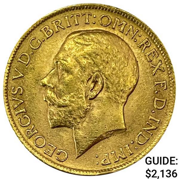 1913 Great Britain .2355oz Gold Sovereign UNCIRCULATED