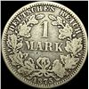 Image 2 : 1875-A Germany Silver 1 Reichsmark NEARLY UNCIRCULATED