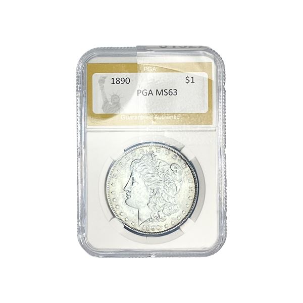 1890 Morgan Silver Dollar PGA MS63