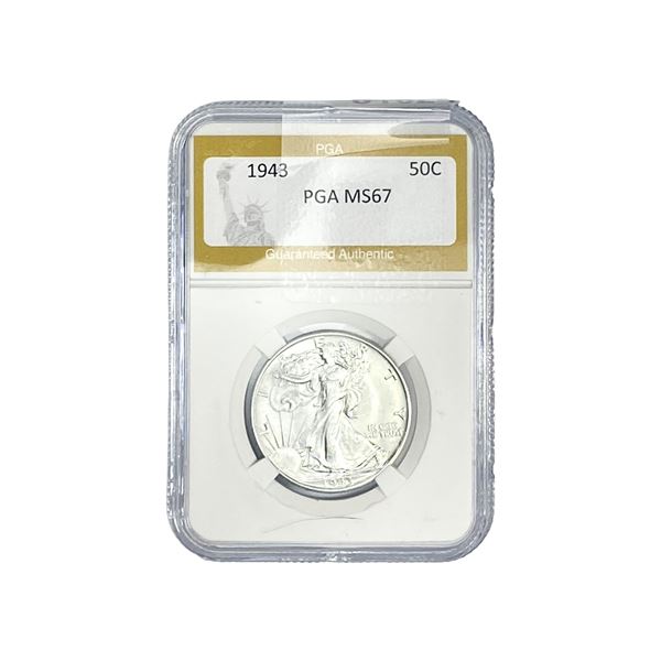 1943 Walking Liberty Half Dollar PGA MS67