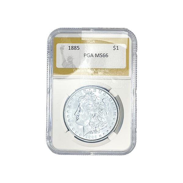 1885 Morgan Silver Dollar PGA MS66