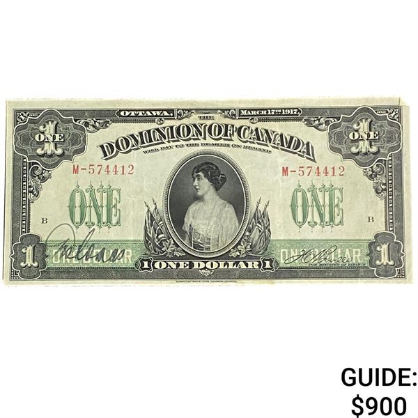 1917 $1 Dominion Of Canada 11
