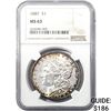 Image 1 : 1887 Morgan Silver Dollar NGC MS63