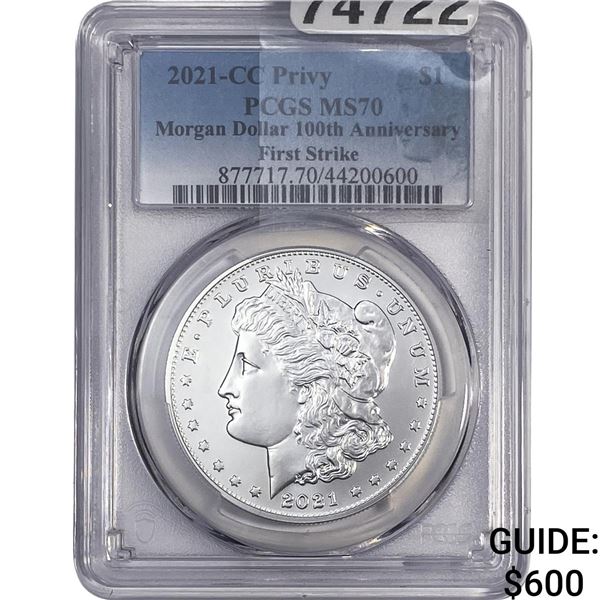 2021-CC Privy Morgan Silver Dollar PCGS MS70