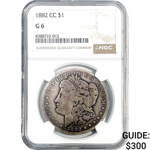 1882-CC Morgan Silver Dollar NGC G 6