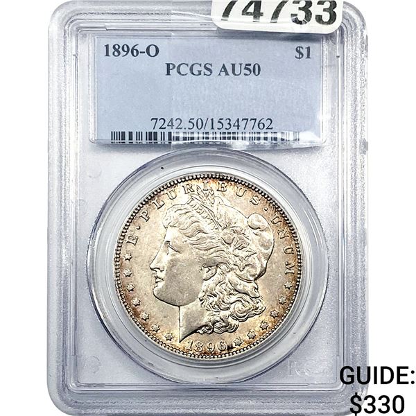 1896-O Morgan Silver Dollar PCGS AU50
