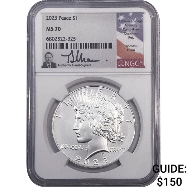 2023 Silver Peace Dollar NGC MS70
