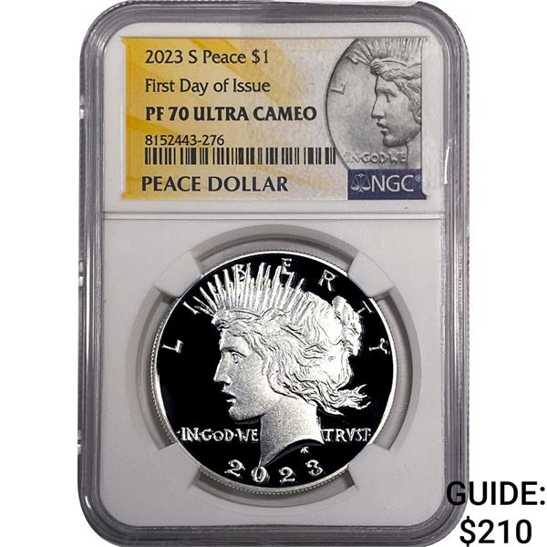 2023-S Silver Peace Dollar NGC PF70 Ultra Cameo