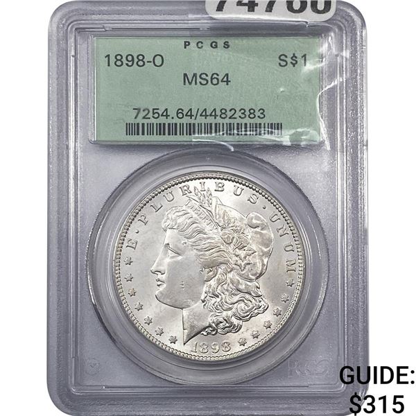 1898-O Morgan Silver Dollar PCGS MS64