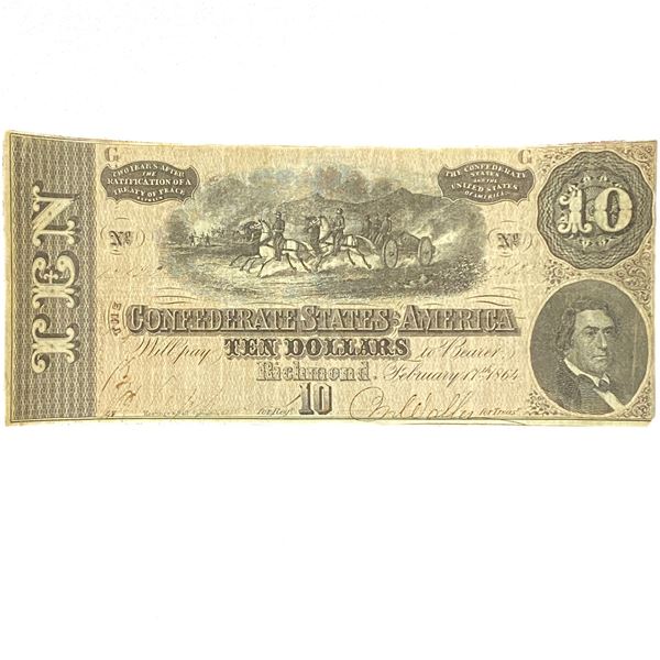 1864 $10 Confederate States of America