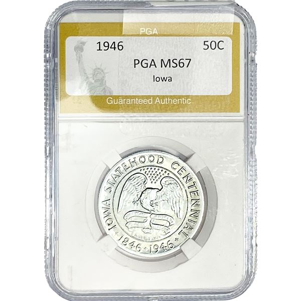1946 Iowa Half Dollar PGA MS67