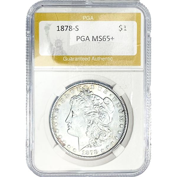 1878-S Morgan Silver Dollar PGA MS65+