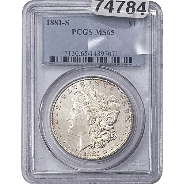 1881-S Morgan Silver Dollar PCGS MS65