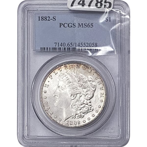 1882-S Morgan Silver Dollar PCGS MS65