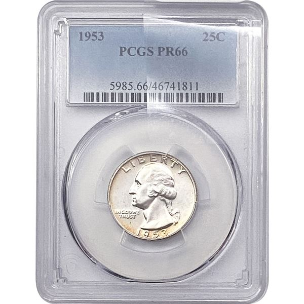 1953 Washington Silver Quarter PCGS PR66