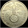 Image 2 : 1936-G Germany Silver 5 Reichsmark CLOSELY UNCIRCULATED