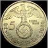 Image 2 : 1936-A Germany Silver 5 Reichsmark CLOSELY UNCIRCULATED