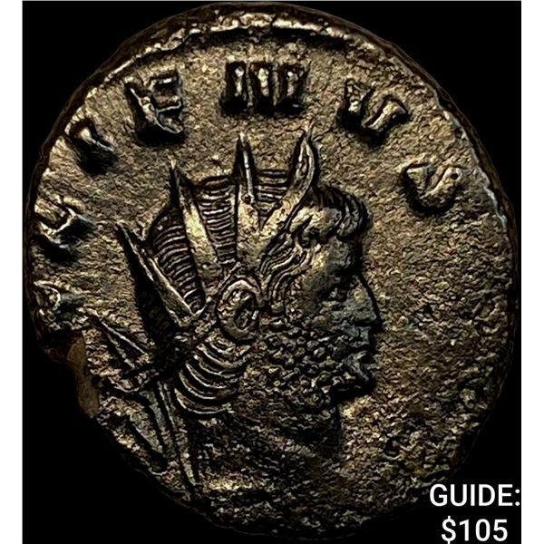 Roman Gallienus 253-268 AD Bronze Dbl Denarius CHOICE AU