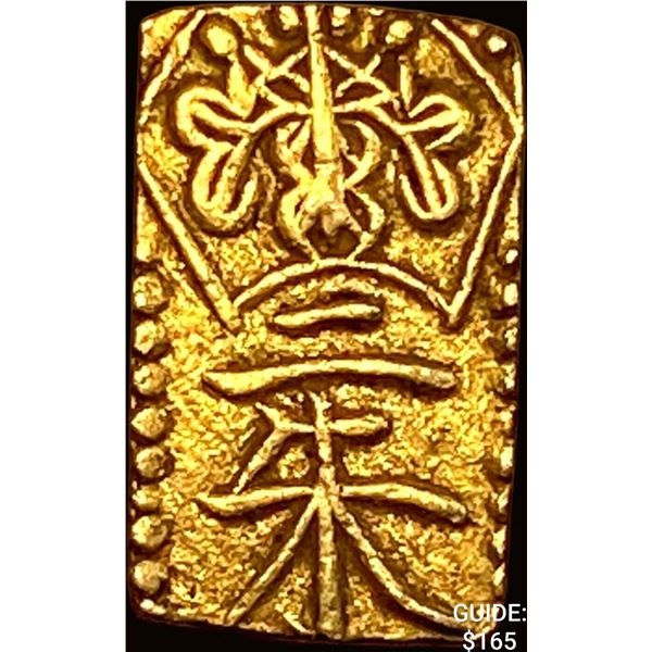 1832-1858 Japan Gold 2 Shu .052oz  CLOSELY UNCIRCULATED