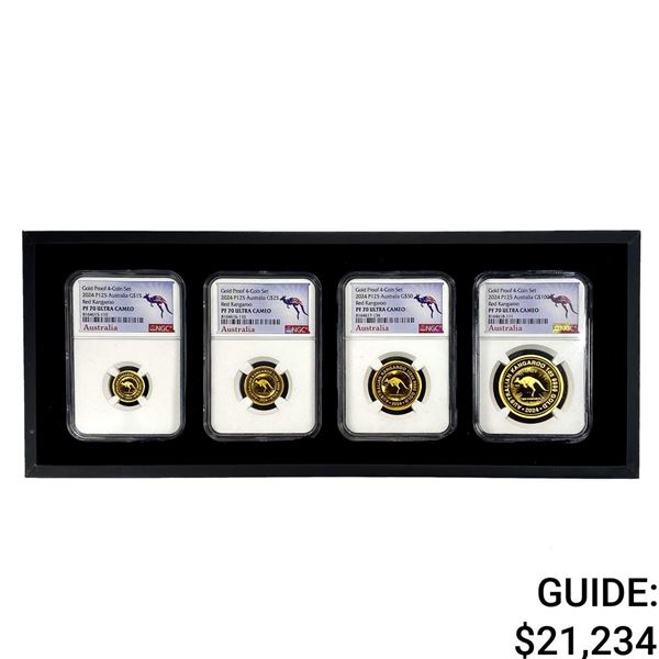 [4 Coins] 2024 Gold Proof Set P125 Australia G NGC PF70 Ultra Cameo