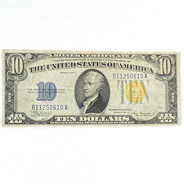 1934-A $10 Sliver Certificate
