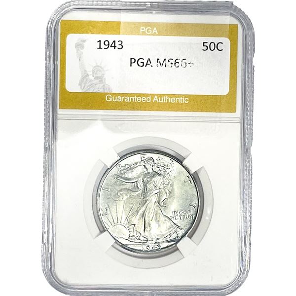 1943 Walking Liberty Half Dollar PGA MS66+
