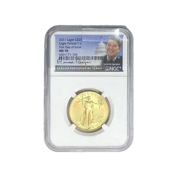 2021 1/2oz $25 Gold Eagle NGC MS70