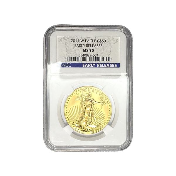2011-W 1oz $50 Gold Eagle  NGC MS70