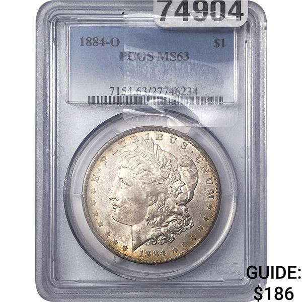 1884-O Morgan Silver Dollar PCGS MS63