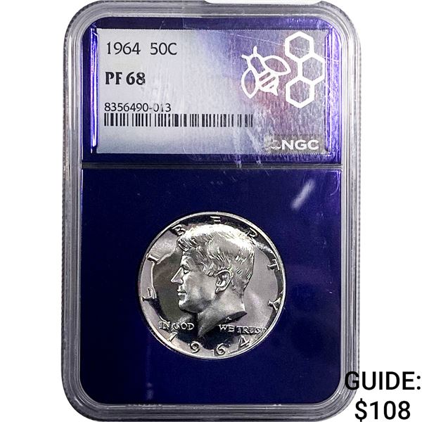 1964 Kennedy Half Dollar NGC PF68