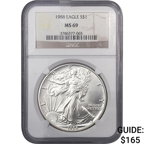 1988 Walking Liberty Dollar NGC MS69