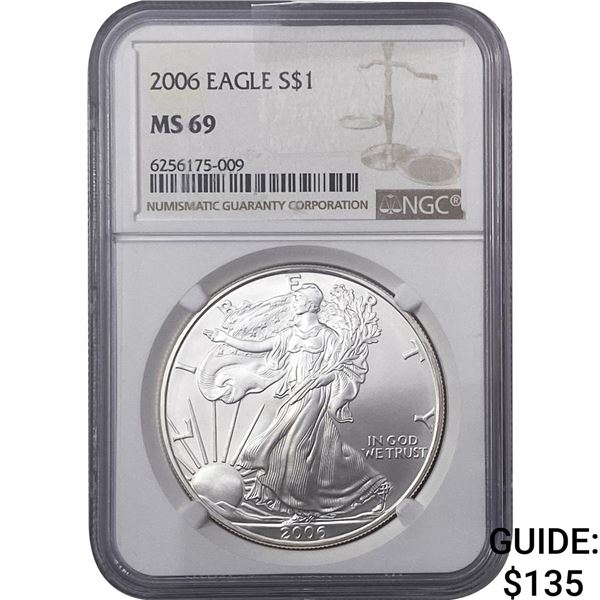 2006 Walking Liberty Dollar NGC MS69