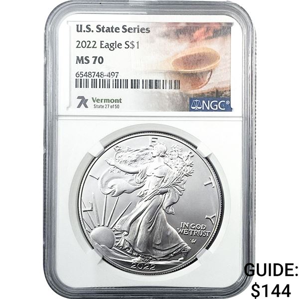 2022 Walking Liberty Dollar NGC MS70