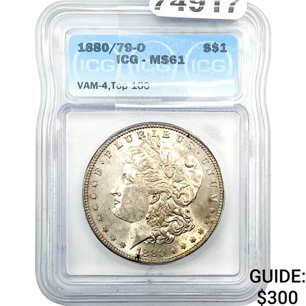 1880/79-O Morgan Silver Dollar ICG MS61