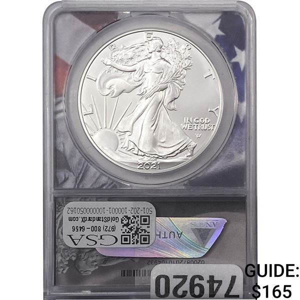 2021 Walking Liberty Dollar ANACS MS70