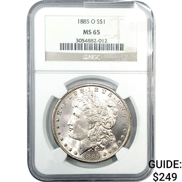 1885-O Morgan Silver Dollar NGC MS65