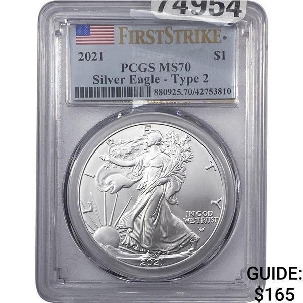 2021 Walking Liberty Dollar PCGS MS70