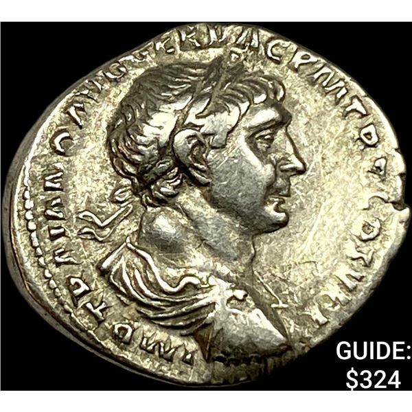 Roman Trajan 98-117 AD Silver Denarius CLOSELY UNCIRCULATED