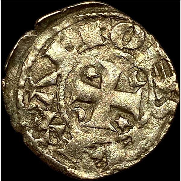 1248-1279 Portugal Alfonso III Silver Dinero NEARLY UNCIRCULATED