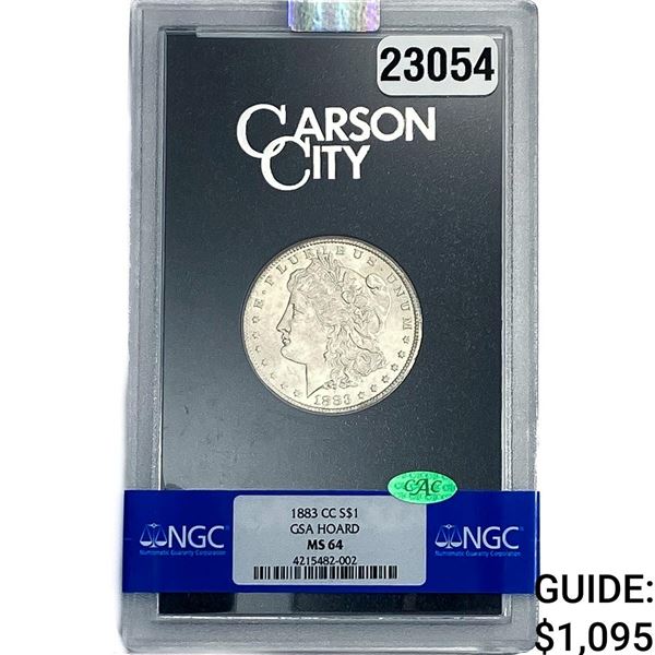 1883-CC Morgan Silver Dollar NGC MS64 GSA