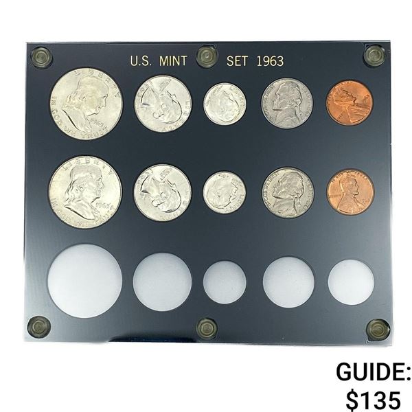 [10 Coins] 1963 LIberty U.S. Mint Set