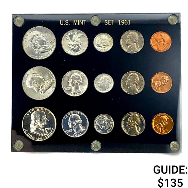 [15 Coins] 1961 Liberty U.S. Mint Set