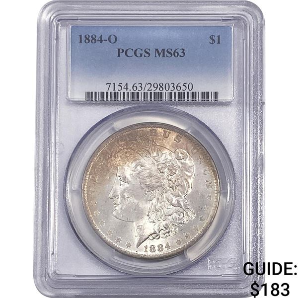 1884-O Morgan Silver Dollar PCGS MS63