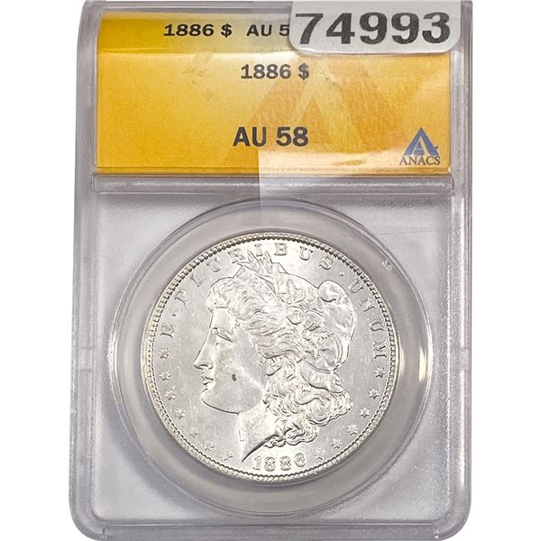 1886 Morgan Silver Dollar ANACS AU58